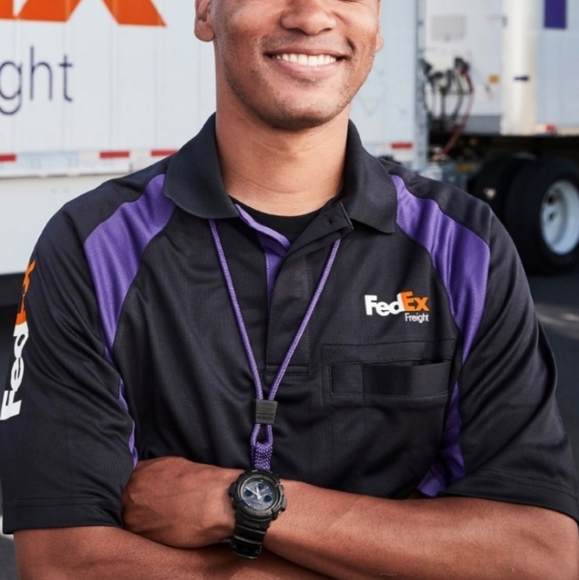 NEW Fed Ex Federal Express Uniform Halloween Costume Men's Pullover Polo Shirt S - Picture 1 of 8